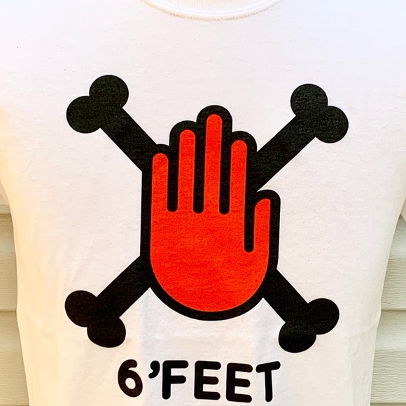 6’ FEET Hand And Cross Bones Tee Shirt - Picture 7 of 9